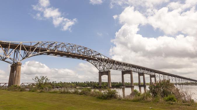 The historic Calcasieu River Bridge from 1951.