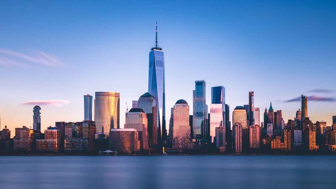 Lower Manhattan from New Jersey.