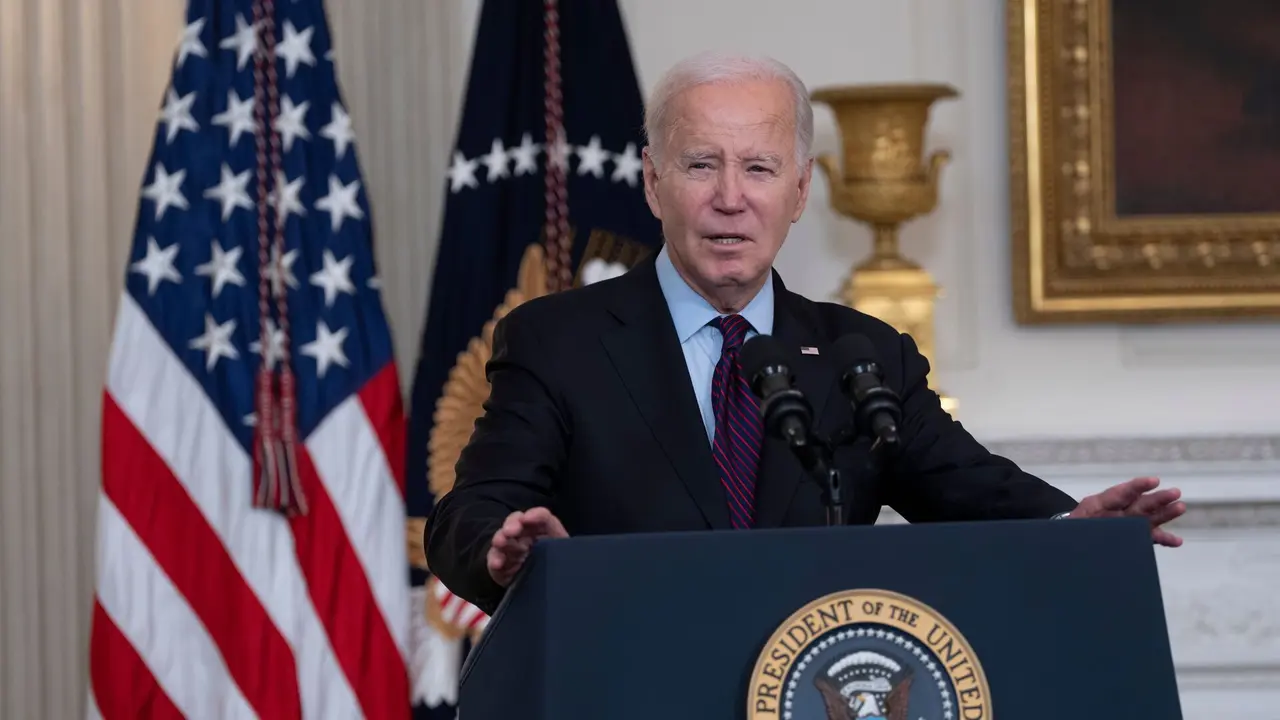 Mandatory Credit: Photo by Shutterstock (14177168g)United States President Joe Biden makes remarks on protecting Americans' retirement security at the White House in Washington, DC,.