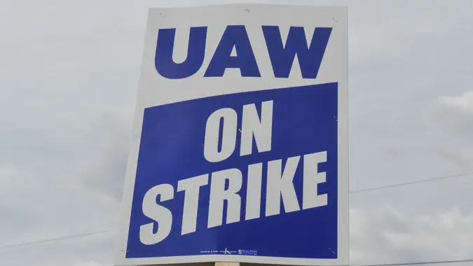 UAW Strike, Wayne, Michigan, USA - 16 Sep 2023