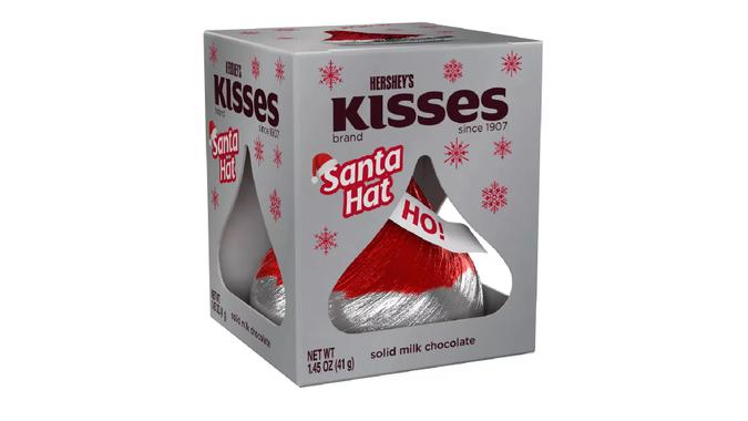 Hershey's Kisses Solid Milk Chocolate Santa Hat
