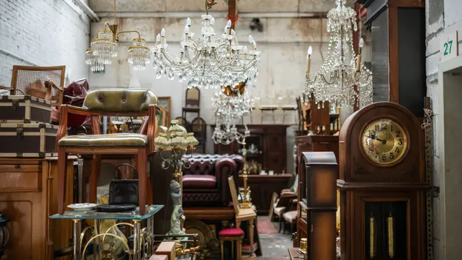 Furniture on flea market