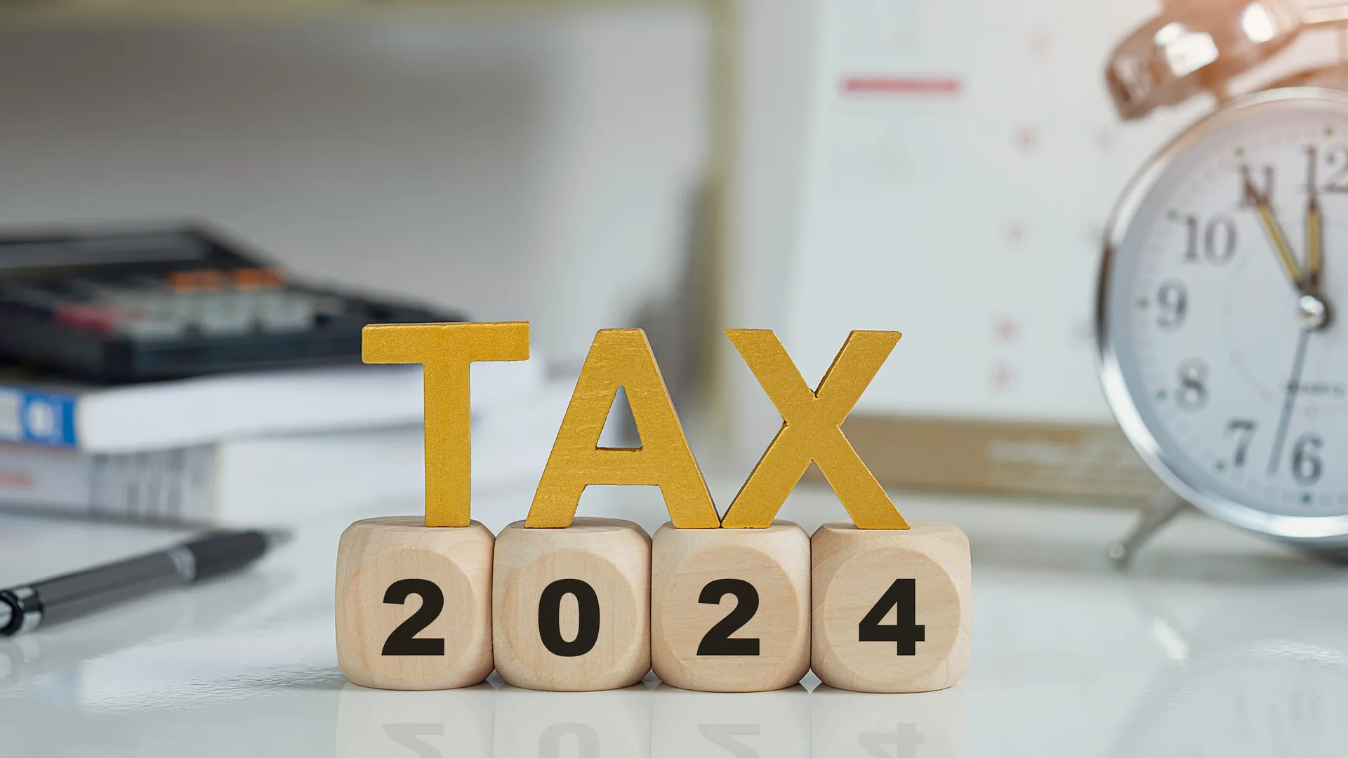 Tax and Vat 2024 Concept.