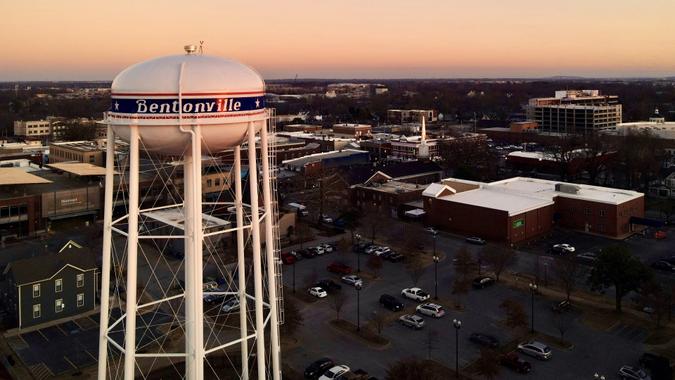 Bentonville Arkansas stock photo