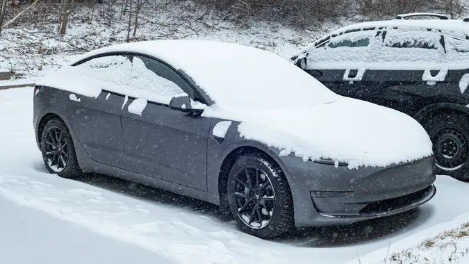 Tesla Model 3 stock photo