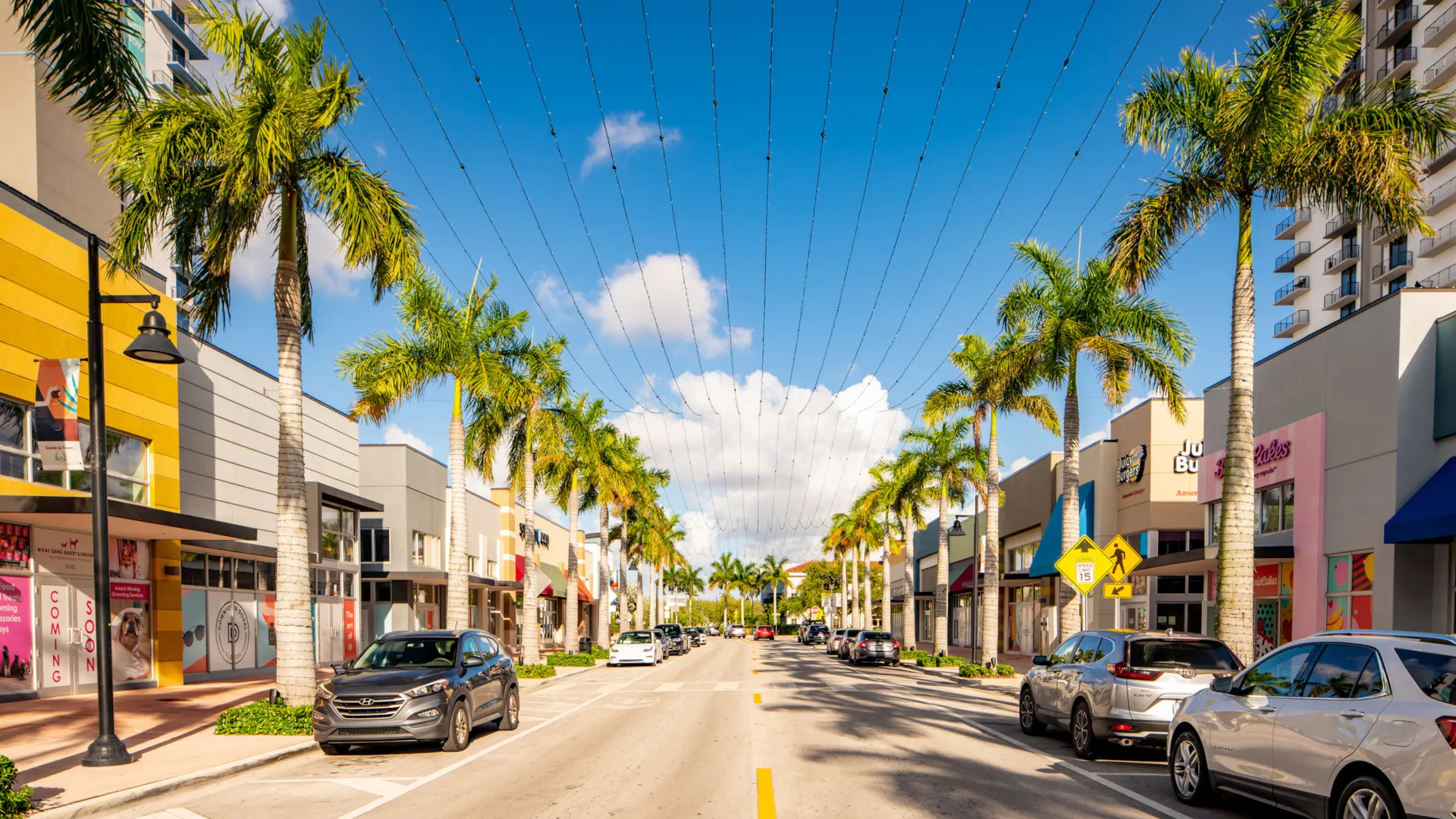 Doral, FL, USA - March 14, 2020: Image of Downtown Doral a growing city in Miami FL.
