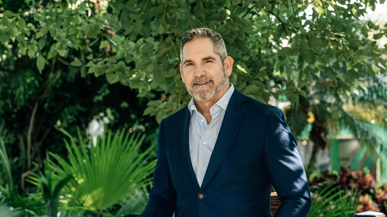 Grant Cardone standing outside in a suit.