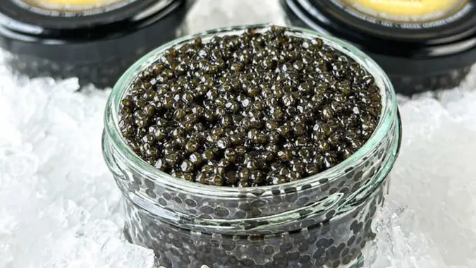 An image of Plaza Osetra farmed Bulgarian Sturgeon Caviar available at Costco.