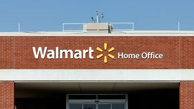 Bentonville, Arkansas, USA aa October 4, 2012: An entrance to the Walmart Home Office in Bentonville.