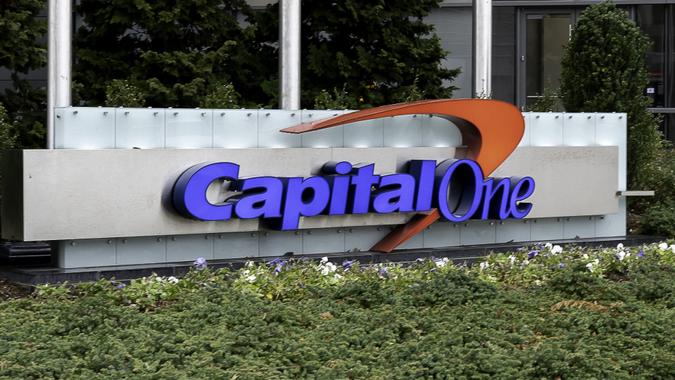 Capital one Tysons Headquarters office building. stock photo