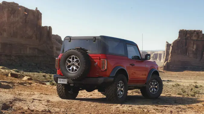 2023 Ford Bronco Badlands in Race Red.