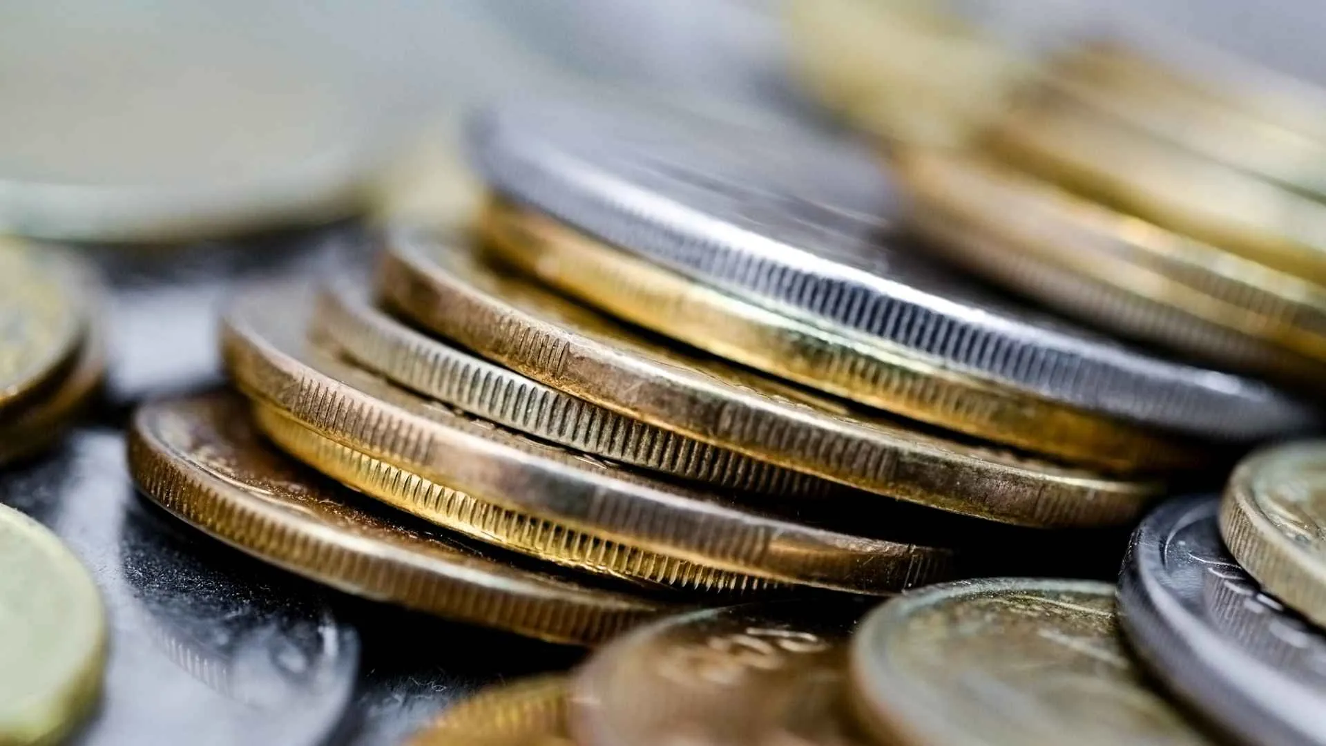 Coins close-up.