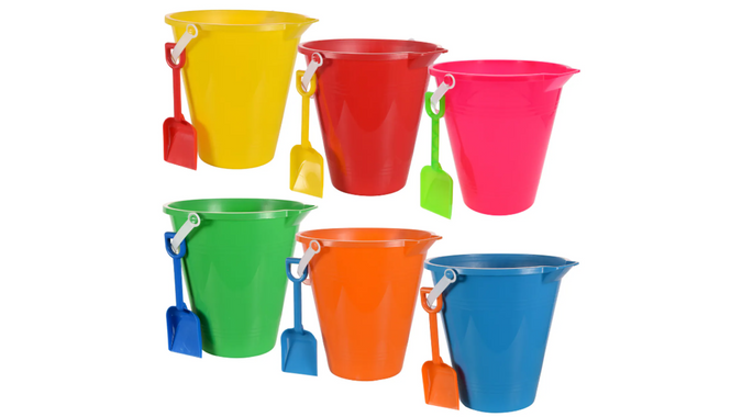 Dollar Tree plastic beach pails