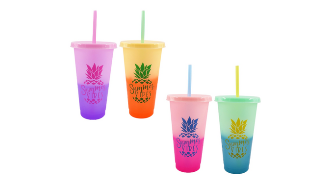 Dollar Tree tumblers that change color