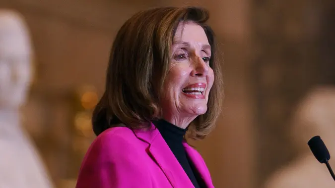 Former US House Speakers Pelosi and McCarthy attend the 2023 Freedom Award, Washington Dc, USA - 13 Feb 2024