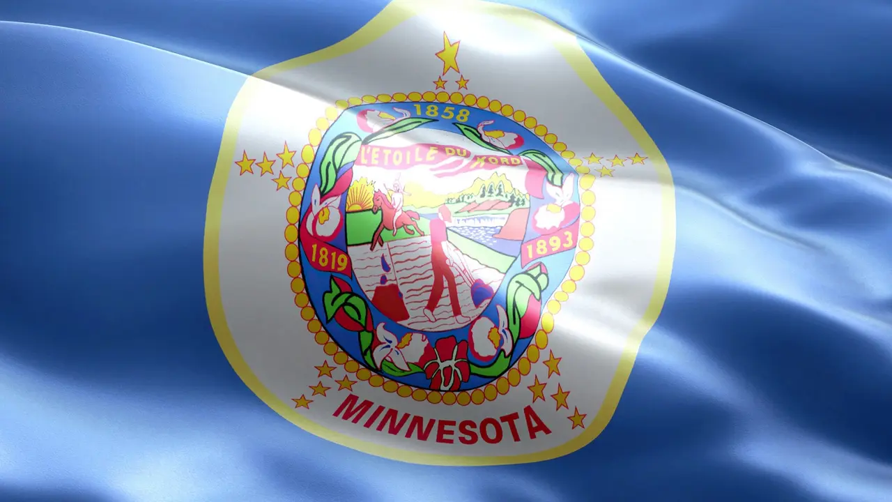 Minnesota state flag stock photo