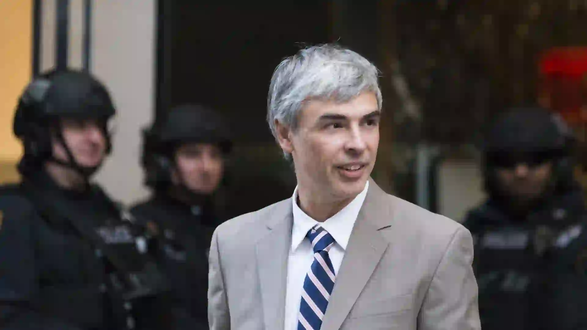 Alphabet CEO Larry Page is seen outside Trump Tower in New York City on December 14, 2016.