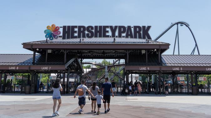 Hersheypark Entrance Gate stock photo
