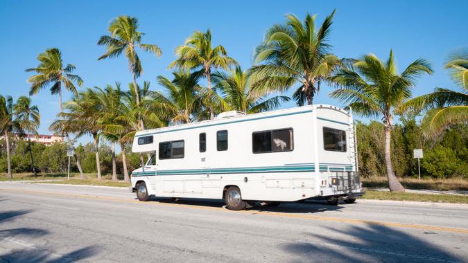 RV in Key West, Florida, USA.