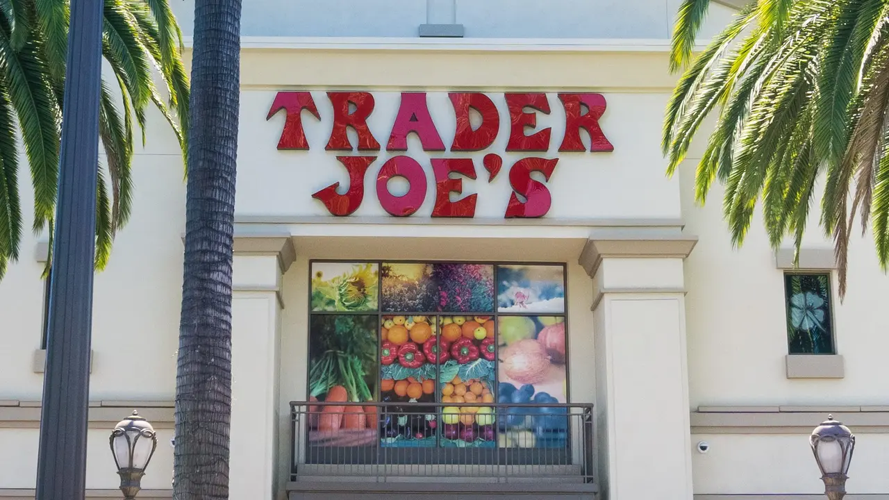 Traders Joe's supermarket outside view stock photo