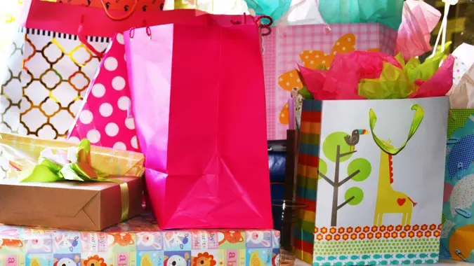 Baby Shower Gifts stock photo