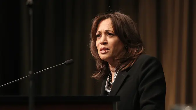 Senator Kamala Harris, a 2020 Presidential candidate, speaks at the 28th Annual National Action Network (NAN) Conference in New York NYPictured: kamala harrisRef: BLU_S1891565 050419 NON-EXCLUSIVEPicture by: Andrew Schwartz / SplashNews.
