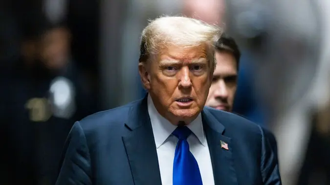 Former US President Donald Trump arrives to the courthouse as the jury in his criminal trial is scheduled to continue deliberations at New York State Supreme Court in New York, New York, USA, 30 May 2024.