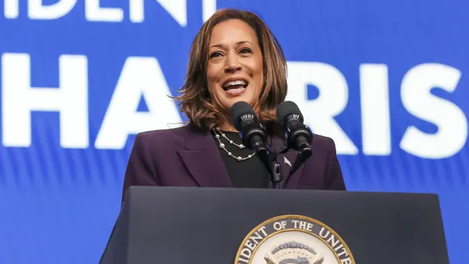 Vice President Harris addresses American Federation of Teachers convention, Houston, USA - 25 Jul 2024
