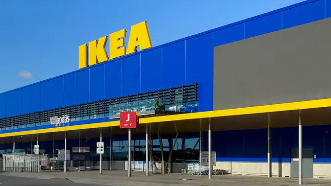 Tallinn / Estonia - JULY 23, 2023: IKEA Tallinn Store. IKEA is the world's largest furniture retailer and sells ready to assemble furniture stock photo