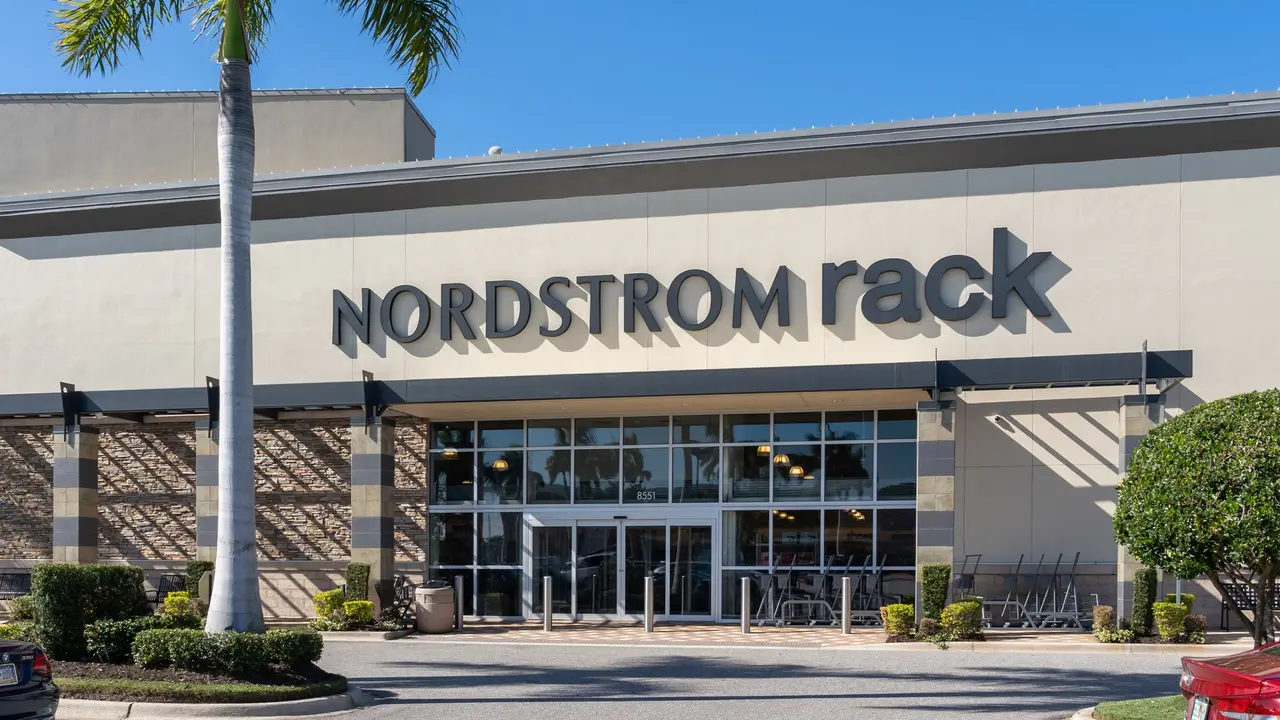 Nordstrom Rack storefront in Sarasota, Florida, USA. stock photo