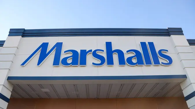 A Marshalls sign is seen above the entrance of the off-price apparel retail store at the Lycoming Crossing Shopping Center in Muncy.