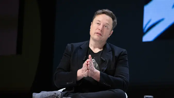 Elon Musk, Chief Technology Officer of X, spoke onstage during the "Exploring the New Frontiers of Innovation" at the Lumiere Theatre.