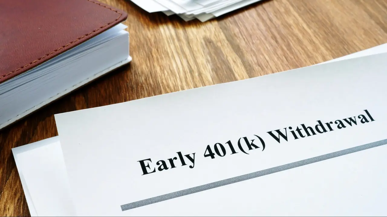 401k Early withdrawal penalty letter and notebook.