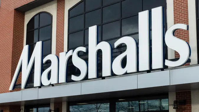 The Marshalls sign on the exterior of a store.