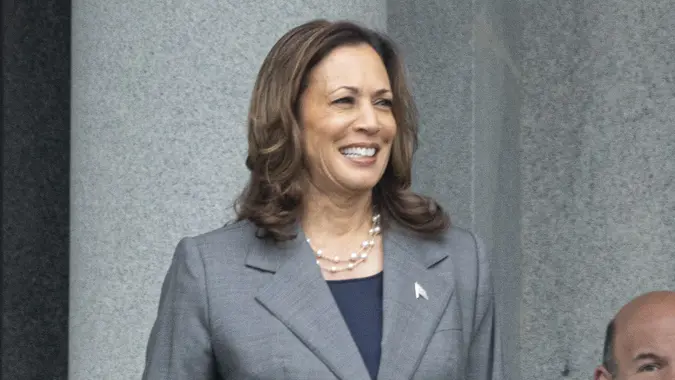 Vice President Kamala Harris And President Volodymyr Zelenskyy Meet On Balcony Of Eisenhower Executive Office Building In Washington, DC - 26 Sep 2024