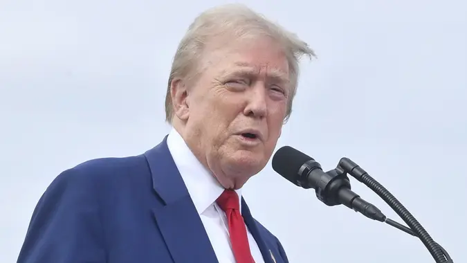 Republican Presidential Nominee Donald J. Trump Gives Remarks to Press in Los Angeles, Rancho Palos Verdes, California, United States - 13 Sep 2024