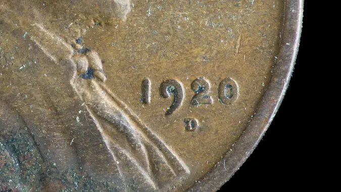 1920 D US penny stock photo