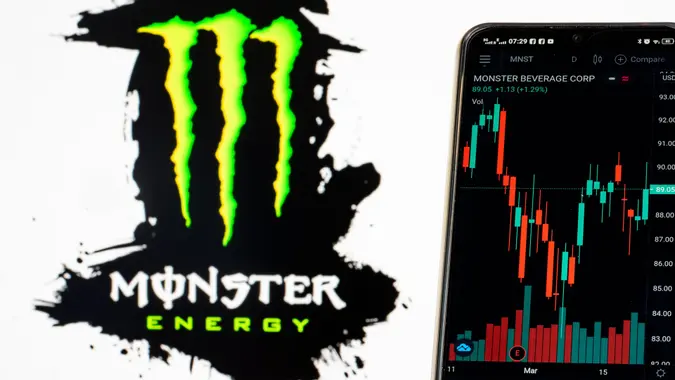 Company logos displayed on smartphone in Ukraine - 23 Mar 2021