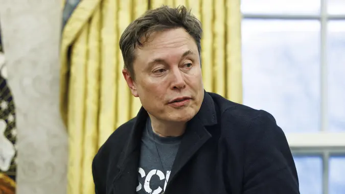 US President Trump meets with Elon Musk in Oval Office, Washington, USA - 11 Feb 2025