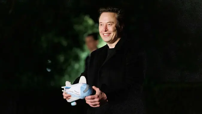 Elon Musk, left, and US President Donald J.