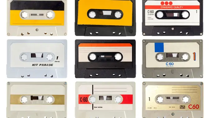 Collection of audio casette from the eighties.