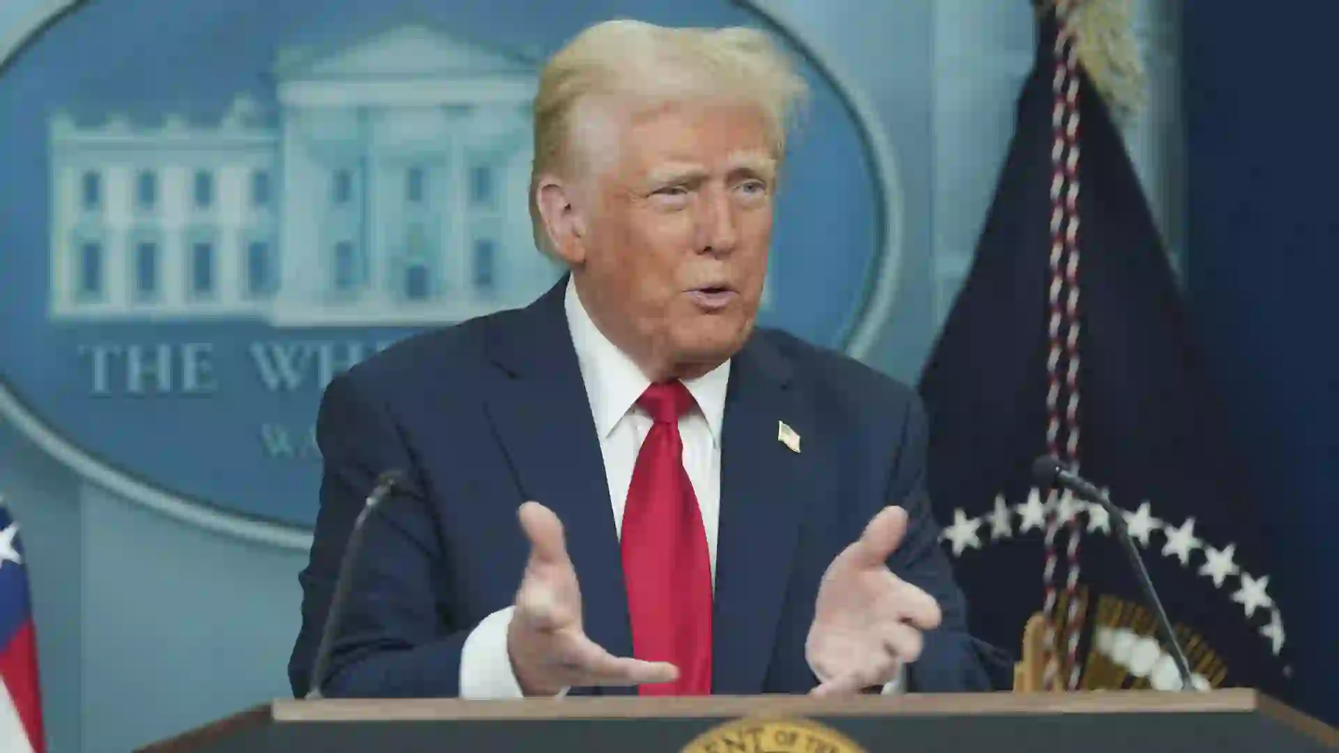 President Donald J Trump makes remarks on the aircraft crash at Reagan National Airport, Washington, District of Columbia, USA - 30 Jan 2025