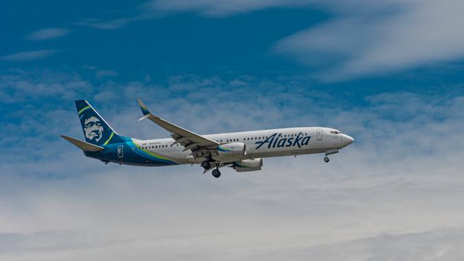 Toronto, Ontario, Canada - August 02, 2024: Alaska Airlines Boeing 737-990ER, registration number N428AS on short final for Lester B.