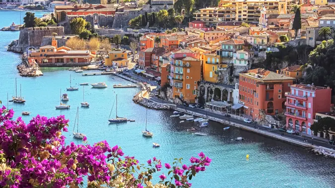 Villefranche-sur-mer on the French Riviera in summer