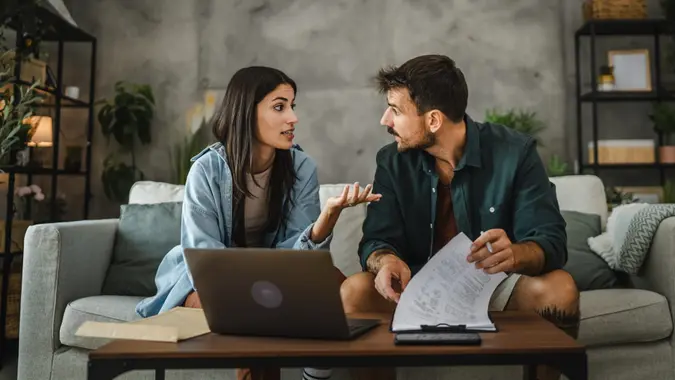 Couple Discussing Finances