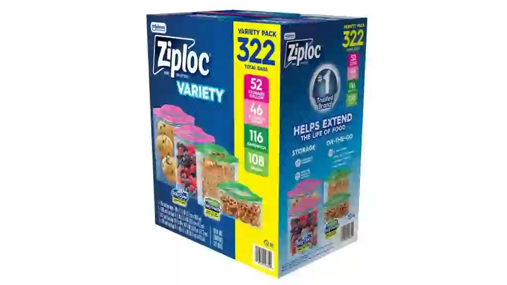 Ziploc Seal Top Bag, Variety Pack, 322-count