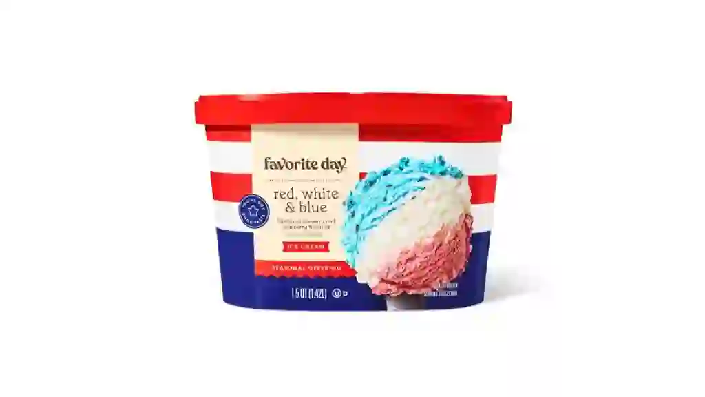 Vanilla and Berry Red White and Blue Frozen Ice Cream - Favorite Day™