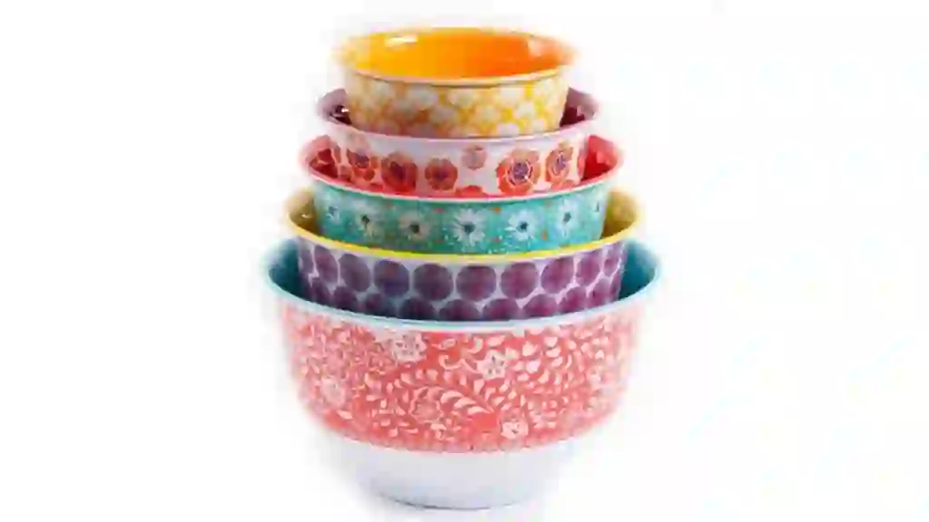 The Pioneer Woman Traveling Vines Melamine Mixing Bowl Set, 10-Piece Set