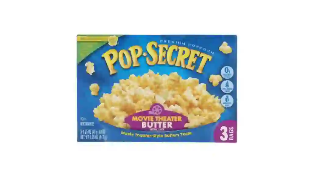 Pop Secret Popcorn, Movie Theater Butter Microwave Popcorn, 1.75-oz. Snack Bags, 3 ct.