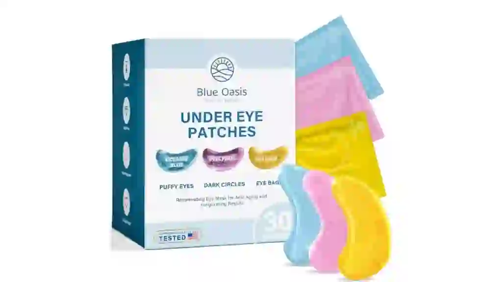 Under Eye Patches for Puffy Eyes and Dark Circles, 30 Pairs Hydrating Collagen Gel Pads for Eye Bags, Relaxing Self Care Home Spa Gifts for Women